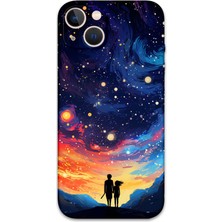 iPhone 15 Uyumlu Uzay Desenli Telefon Kılıfı + Ekran Koruyucu - 5863