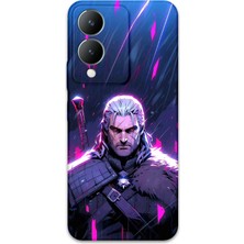 Vivo Y17S Uyumlu Geralt Desenli Telefon Kılıfı + Ekran Koruyucu - 5826