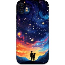 iPhone 12 Uyumlu Uzay Desenli Telefon Kılıfı + Ekran Koruyucu - 5863