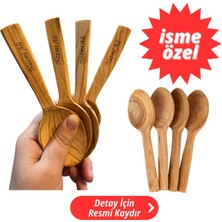 Ankara Zeytin Oyun Kaşığı Takımı-Isme Özel  (Şimşir Kaşık Kalitesinde)