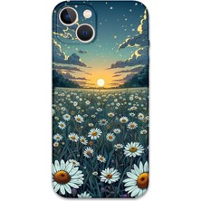 iPhone 14 Uyumlu Çiçek Desenli Telefon Kılıfı + Ekran Koruyucu - 5792