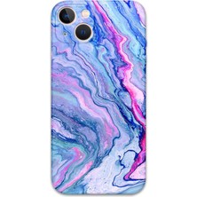 iPhone 14 Uyumlu Mermer Desenli Telefon Kılıfı + Ekran Koruyucu - 5816