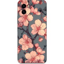 Vivo Y15S Uyumlu Çiçek Desenli Telefon Kılıfı + Ekran Koruyucu - 5801