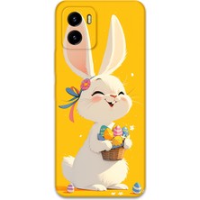 Vivo Y15S Uyumlu Tavşan Desenli Telefon Kılıfı + Ekran Koruyucu - 5807