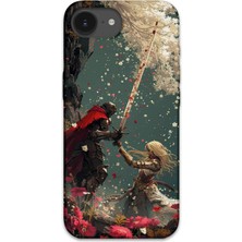 iPhone 16E Uyumlu Retro Desenli Telefon Kılıfı + Ekran Koruyucu - 5838