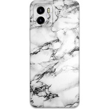 Vivo Y15S Uyumlu Mermer Desenli Telefon Kılıfı + Ekran Koruyucu - 5817