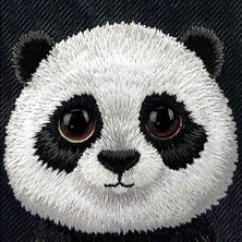 iPhone 16 Pro Max Uyumlu 3D Göz Panda Detaylı Gerçek Nakış İşlemeli Kabartmalı Big Eyes Kılıf