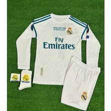 Dayıbalı Rm Cristiano Ronaldo Kiev Uzun Kol Çocuk Forması 4'lü Set (Armalı)