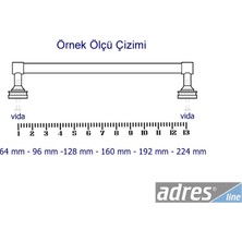 Adresline Hasır Kulp 4'lü 64 mm Siyah