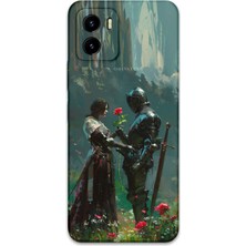 Vivo Y15S Uyumlu Retro Desenli Telefon Kılıfı + Ekran Koruyucu - 5839