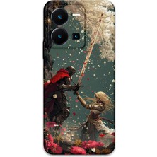 Vivo Y22S Uyumlu Retro Desenli Telefon Kılıfı + Ekran Koruyucu - 5838