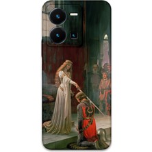 Vivo Y22S Uyumlu Retro Desenli Telefon Kılıfı + Ekran Koruyucu - 5835