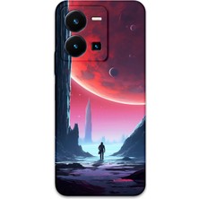 Vivo Y22S Uyumlu Uzay Desenli Telefon Kılıfı + Ekran Koruyucu - 5860