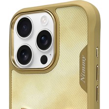 iPhone 16 Pro Uyumlu 3D Göz Golden Kedi Detaylı Gerçek Nakış İşlemeli Kabartmalı Big Eyes Kılıf