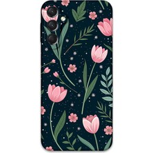 Galaxy A24 Uyumlu Çiçek Desenli Telefon Kılıfı + Ekran Koruyucu - 5788