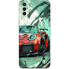 Vivo Y20S Uyumlu Araba Desenli Telefon Kılıfı + Ekran Koruyucu - 5765