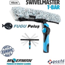 Mediterian 45 cm peluş cam silme aparatı, ergonomik tutmaç, pratik temizlik, ithal ürün