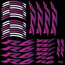 Yamaha Yzf R6 Mor-Pembe Jant Şeridi Sticker