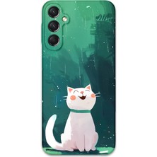 Galaxy A16 Uyumlu Kedi Desenli Telefon Kılıfı + Ekran Koruyucu - 5781
