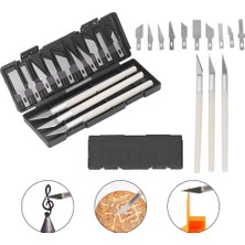Çantalı 13 Parça Kretuar Bıçağı, Hobi Tasarım Neşter Set Hassas Kesim Bıçağı + 10 Adet Yedek Bıçak