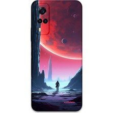 Vivo Y53S Uyumlu Uzay Desenli Telefon Kılıfı + Ekran Koruyucu - 5860