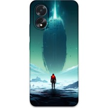Oppo A38 Uyumlu Uzay Desenli Telefon Kılıfı + Ekran Koruyucu - 5864