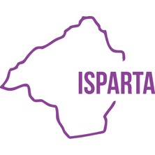 Isparta Harita Araba Sticker 17X17 cm Mor