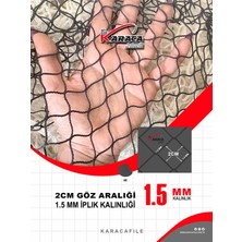 Kuşlar Için Balkon Güvenlik Filesi – 3 Metre Yükseklik | Metreyle Kesim |1.5 mm Ip, 2x2 cm Göz Aralığı + Montaj Aparatları (Beyaz/gri/siyah)