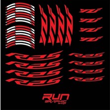 Yamaha R25 Kırmızı Jant Şerit Sticker