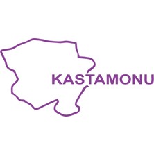 Kastamonu Harita Araba Sticker 17X17 cm Mor