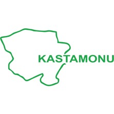 Kastamonu Harita Araba Sticker 17X17 cm Yeşil