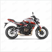 mt 07 Gri-Kırmızı 2018 - 2019 Full Sticker Kit Set