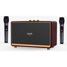 M408 Premium Mikrofonlu 100W Retro Nostalji Bluetooth Hoparlör