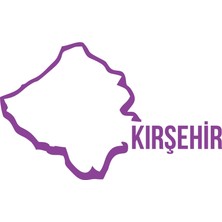 Kırşehir Harita Araba Sticker 17X17 cm Mor