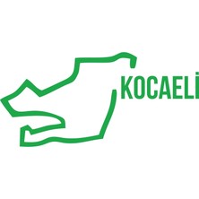 Kocaeli Harita Araba Sticker 17X17 cm Yeşil