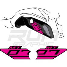 mt 07 2018-2019 Pembe Ram Air Sticker