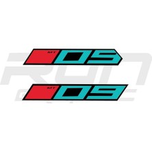 mt 09 2014-2017 Uyumlu  Su Yeşili Ram Air Sticker