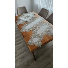 Keten Üzerine Ağar Güpürlü Lüx Salon Takımları