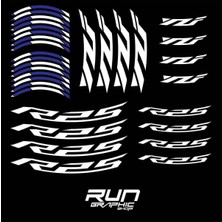 Yamaha Yzf R25 Mavi Jant Şeridi Sticker
