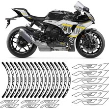 Yamaha Yzf R1 Beyaz Jant Şeridi Sticker