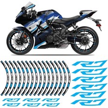 Yamaha Yzf R7 Mavi Jant Şeridi Sticker