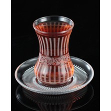 12 Parça 6 Kişilik Çay Takımı Gravür Desen 03
