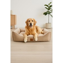 Lucy Kahve & Bej Yüksek Kaliteli Köpek Yatağı