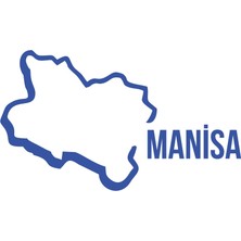 Manisa Harita Araba Sticker 17X17 cm Mavi
