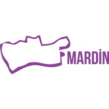 Mardin Harita Araba Sticker 17X17 cm Mor