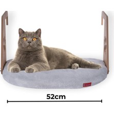 Kalorifer Petek Radyatör Yatağı Kedi Köpek Geniş Kalorifer Yatağı Peluş Gri Renkte