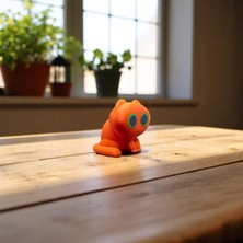 Krh 3D Print Sevimli Kedi Figürü