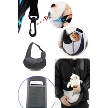 Gri Hanger 45*27 cm Kedi ve Küçük Irk Köpek Taşıma Seyahat Çanta Çapraz Taşıma Çanta