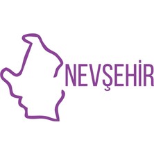 Nevşehir Harita Araba Sticker 17X17 cm Mor