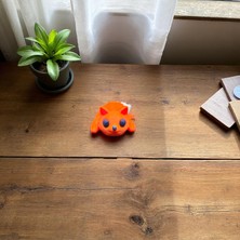 Krh 3D Print Sevimli Turuncu Tilki Figürü – 3D Baskı Dekoratif Biblo